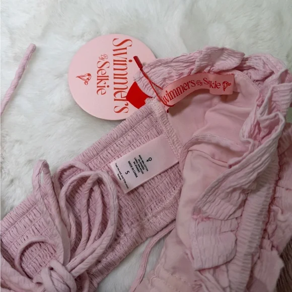 NWT Selkie Cherry on Top Bikini Set - Sz Small - Pink - Picture 6 of 8